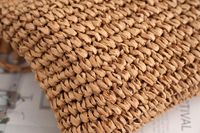 Women's Small Straw Solid Color Vacation Beach Weave Buckle Straw Bag main image 2