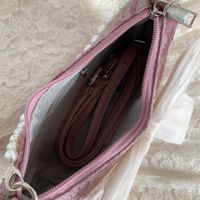 Women's Medium Pu Leather Solid Color Bow Knot Streetwear Zipper Underarm Bag main image 6