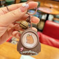 Cute Cartoon Character Bear Cat Pvc Plastic Women's Keychain sku image 13