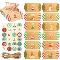Christmas Cartoon Style Snowman Kraft Paper Party Street Gift Wrapping Supplies sku image 2