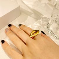 Fashion Lips Stainless Steel Plating Rings 1 Piece main image 1