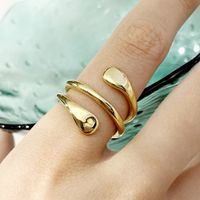 304 Stainless Steel 14K Gold Plated IG Style Casual Commute Plating Solid Color Rings main image 1