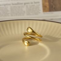 304 Stainless Steel 14K Gold Plated IG Style Casual Commute Plating Solid Color Rings main image 4