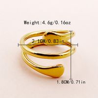 304 Stainless Steel 14K Gold Plated IG Style Casual Commute Plating Solid Color Rings sku image 1