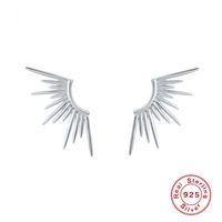 1 Pair Cute Bird Plating Inlay Sterling Silver Artificial Gemstones Ear Studs sku image 2