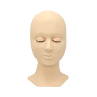 Lady Human Face Artificial Fiber Eyelash Hair Practice Head Mold 1 Piece sku image 11