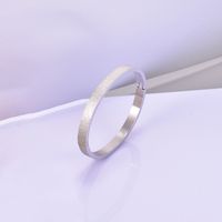 304 Stainless Steel Titanium Steel 18K Gold Plated Simple Style Classic Style Plating Solid Color Bangle main image 11