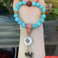 Ethnic Style Round Turquoise Wholesale Bracelets Necklace sku image 2