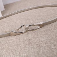 Basic Solid Color Metal Women's Leather Belts sku image 4