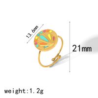 IG Style Vintage Style Simple Style Heart Shape Flower 304 Stainless Steel 18K Gold Plated Open Rings In Bulk sku image 6