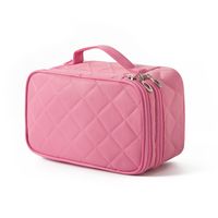 Women's Medium All Seasons Nylon Plaid Classic Style Square Zipper Cosmetic Bag sku image 5
