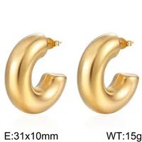 1 Pair Modern Style Simple Style Solid Color Plating Stainless Steel 18K Gold Plated Earrings sku image 49