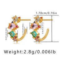 1 Paire Décontractée Sucré Forme De Cœur Le Cuivre Zircon Plaqué Or 18K Boucles D'Oreilles sku image 10