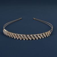 Einfacher Stil Krone Blume Kupfer Inlay Künstliche Perlen Strasssteine Haarband 1 Stück sku image 2