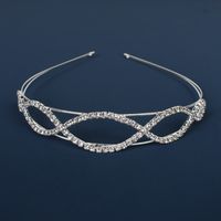 Simple Style Crown Flower Copper Inlay Artificial Pearls Rhinestones Hair Band 1 Piece sku image 4