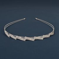 Einfacher Stil Krone Blume Kupfer Inlay Künstliche Perlen Strasssteine Haarband 1 Stück sku image 1