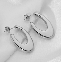 1 Pair Simple Style Classic Style Color Block Plating Titanium Steel Gold Plated Ear Studs sku image 1
