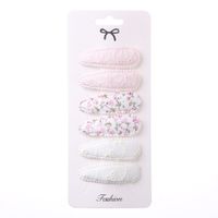 Cute Water Droplets Cloth Hair Clip 1 Set sku image 2