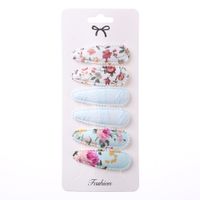 Cute Water Droplets Cloth Hair Clip 1 Set sku image 5