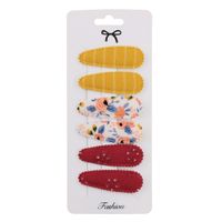 Cute Water Droplets Cloth Hair Clip 1 Set sku image 9