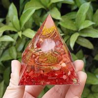 New  Pyramid Crystal Gravel Pyramid Epoxy Resin Home Desktop Handmade Ornaments sku image 29