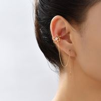 Paire De Nouvelle Mode Cuivre Micro-incrusté De Zircon Branche Pendentif Gland Boucles D'oreilles Percées sku image 2