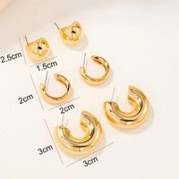 3 Pairs Simple Style Water Droplets Irregular CCB Ear Studs sku image 3