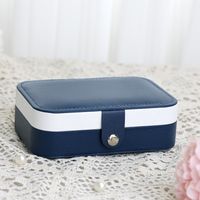 Fashion Solid Color Pu Leather Jewelry Boxes sku image 8