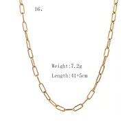 Casual Simple Style Solid Color Stainless Steel 18k Gold Plated Necklace main image 2