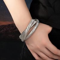 Exaggerated Solid Color Metal Wholesale Bangle sku image 5