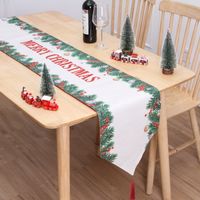 Christmas Simple Style Christmas Tree Letter Cloth Office Table Runner sku image 18
