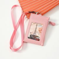 Unisex Solid Color Pu Leather Zipper Card Holders sku image 11