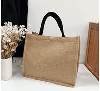 Women's Vintage Style Letter Cotton And Linen Shopping Bags sku image 1