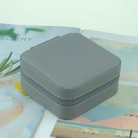 1 Piece Simple Style Solid Color Pu Leather Jewelry Boxes sku image 8