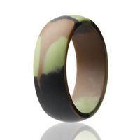 Fashion Geometric Solid Color Silica Gel No Inlaid Rings sku image 10