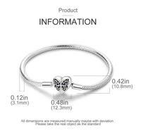 Copper Silver Plated Basic Simple Style Classic Style Plating Insect Flower Butterfly Bracelets main image 2