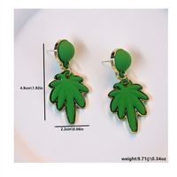 1 Pair Casual Elegant Leaf Flower Plating Alloy Drop Earrings main image 2