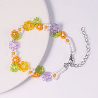 Lady Pastoral Flower Artificial Crystal Seed Bead Wholesale Bracelets Necklace Jewelry Set main image 5