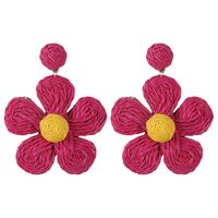 1 Pair Cute Lady Sweet Flower Raffia Drop Earrings sku image 17