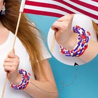 Wholesale Jewelry Modern Style Star American Flag Plastic Beaded Bracelets main image 5