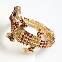 Wholesale Jewelry Exaggerated Novelty Crocodile Alloy Rhinestones Inlay Bangle main image 7