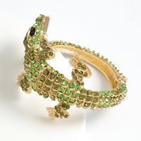 Wholesale Jewelry Exaggerated Novelty Crocodile Alloy Rhinestones Inlay Bangle main image 3