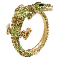 Wholesale Jewelry Exaggerated Novelty Crocodile Alloy Rhinestones Inlay Bangle main image 5