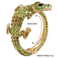 Wholesale Jewelry Exaggerated Novelty Crocodile Alloy Rhinestones Inlay Bangle main image 2