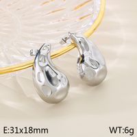 1 Pair Modern Style Simple Style Solid Color Plating Stainless Steel 18K Gold Plated Earrings sku image 14