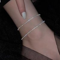 Vacation Tropical Simple Style Heart Shape Plastic Copper Beaded Inlay Zircon Women's Anklet sku image 4