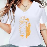 Women's T-shirt Short Sleeve T-Shirts Printing Simple Style Animal Letter main image 1