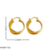1 Pair Simple Style Classic Style Solid Color Plating Copper 18K Gold Plated Ear Studs main image 7