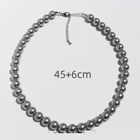 Freshwater Pearl Brass Elegant Simple Style Beaded Plating Round Earrings Necklace sku image 12