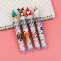 Christmas Gift Christmas Tree Reindeer Cute Cartoon 6 Colors Press Ballpoint Pen Style Random sku image 19